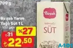 BİRŞAH YARIM YAĞLI SÜT 1 L BİRŞAH YARIM YAĞLI SÜT 1 L